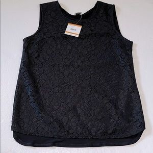 Anne Klein black lace tank